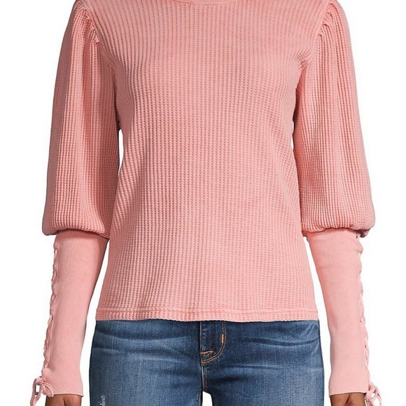 Free People - Pink One Ribbed Cotton Sweater - XS - Picture 3 of 8